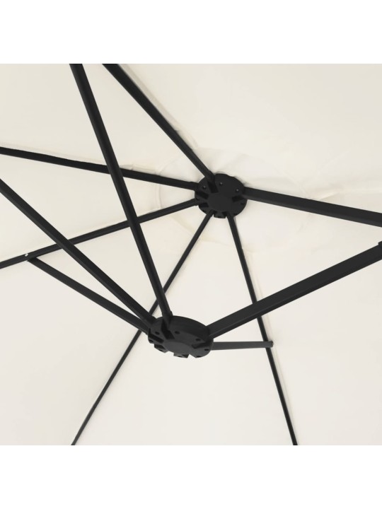 Dvojitý slunečník pískově bílý 449 x 245 cm