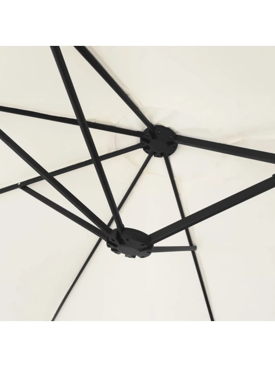 Dvojitý slunečník pískově bílý 449 x 245 cm