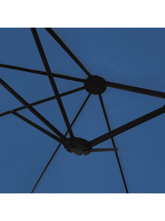 Dvojitý zahradní slunečník azurově modrý 449 x 245 cm