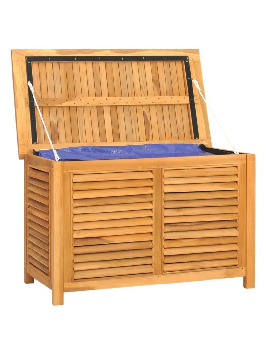 Zahradní úložný box s vložkou 90 x 50 x 58 cm masivní teak