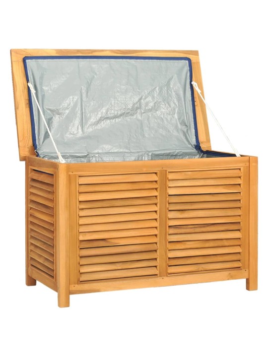 Zahradní úložný box s vložkou 90 x 50 x 58 cm masivní teak