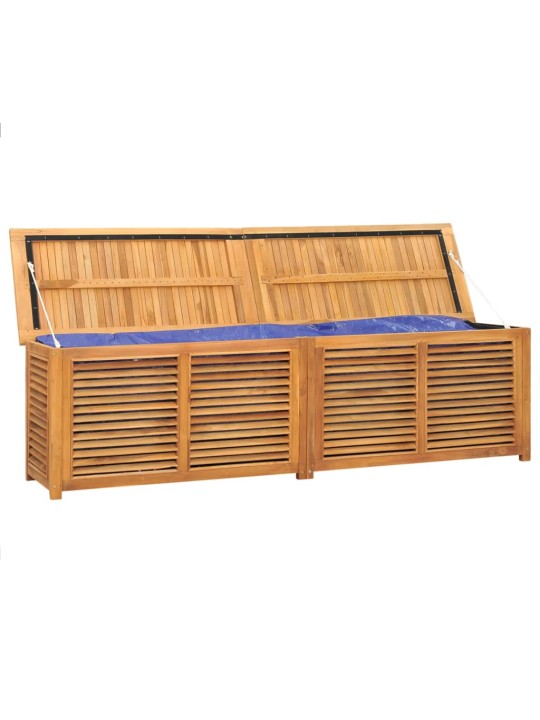 Zahradní úložný box s vložkou 200 x 50 x 55 cm masivní teak