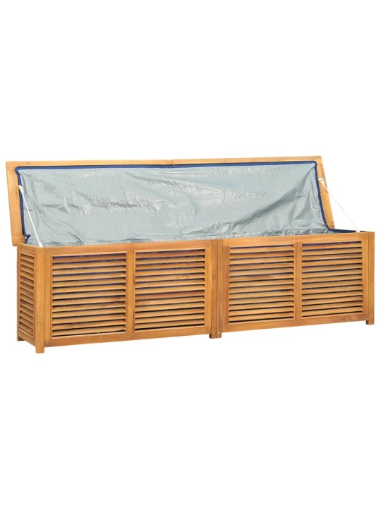 Zahradní úložný box s vložkou 200 x 50 x 55 cm masivní teak