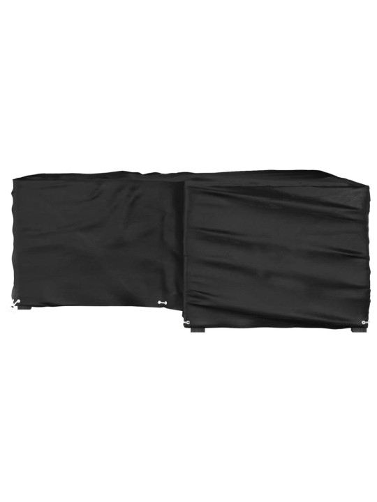 Plachta na zahradní nábytek tvar L 12 oček 185 x 185 x 70 cm
