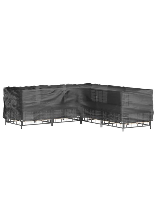 Plachta na zahradní nábytek tvar L 16 oček 285 x 285 x 90 cm