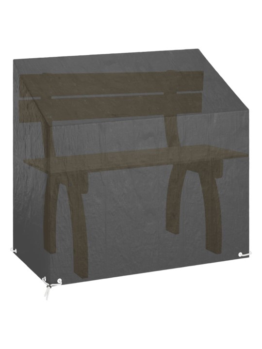 Plachta na zahradní lavici 8 oček 130 x 70 x 70/88 cm PE