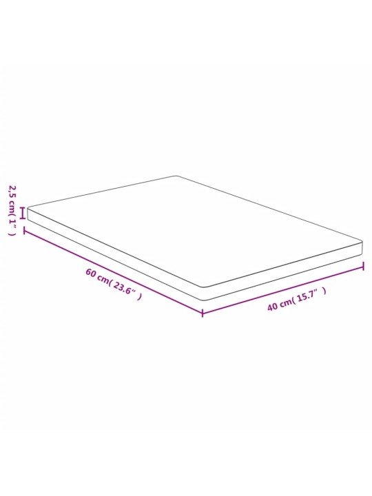 Stolní deska 40 x 60 x 2,5 cm bambus