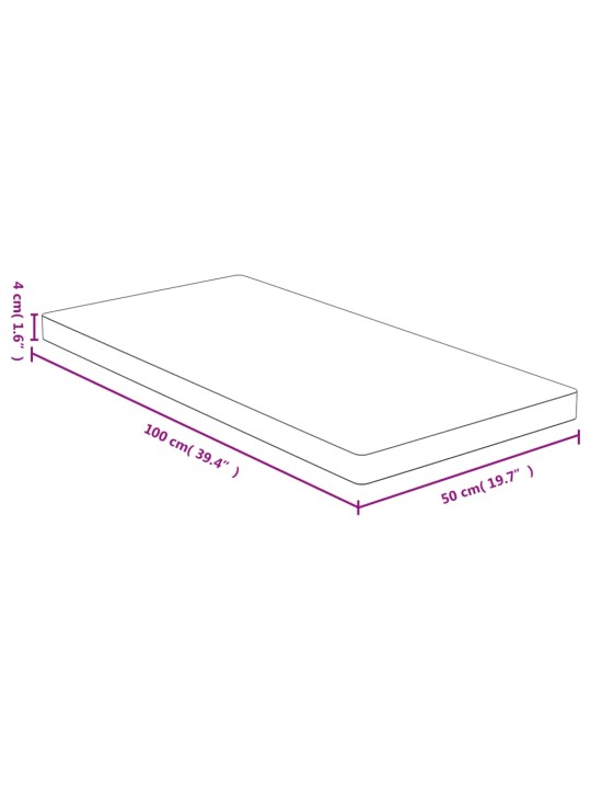 Stolní deska 50 x 100 x 4 cm bambus