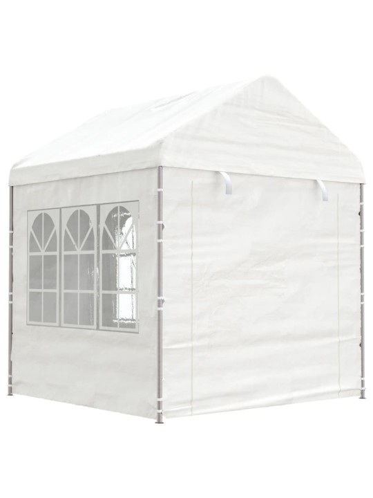 Altán se střechou bílý 8,92 x 2,28 x 2,69 m polyethylen