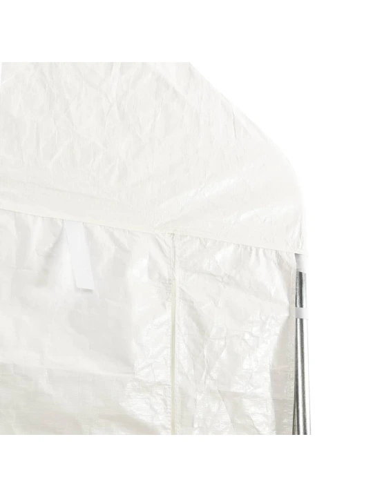 Altán se střechou bílý 15,61 x 2,28 x 2,69 m polyethylen