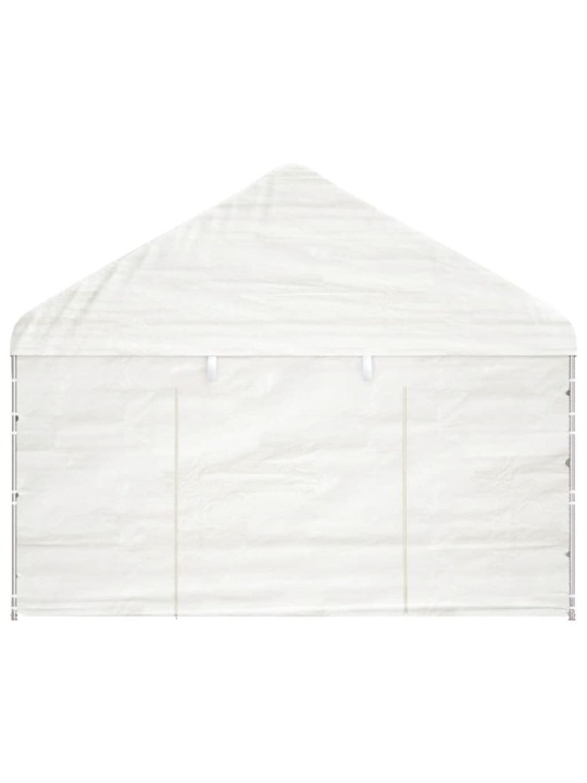 Altán se střechou bílý 8,92 x 4,08 x 3,22 m polyethylen