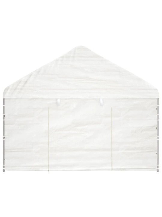 Altán se střechou bílý 11,15 x 4,08 x 3,22 m polyethylen