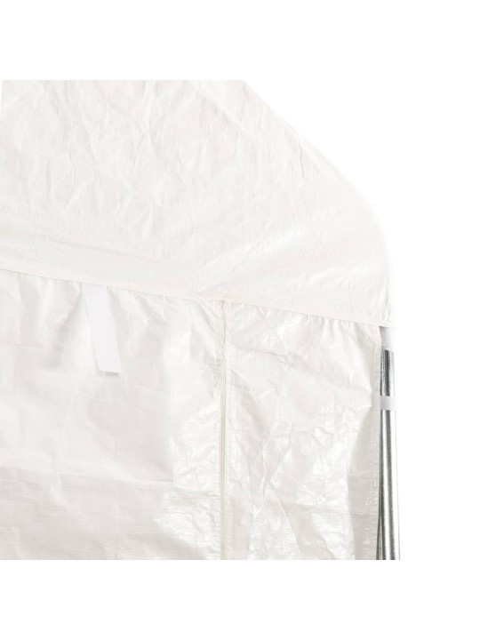 Altán se střechou bílý 13,38 x 4,08 x 3,22 m polyethylen