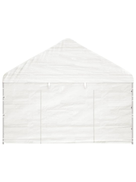 Altán se střechou bílý 20,07 x 4,08 x 3,22 m polyethylen