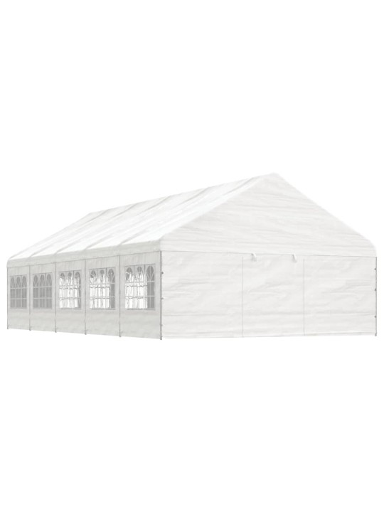 Altán se střechou bílý 11,15 x 5,88 x 3,75 m polyethylen