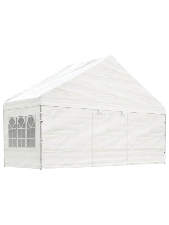 Altán se střechou bílý 11,15 x 5,88 x 3,75 m polyethylen