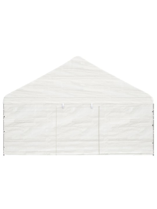 Altán se střechou bílý 15,61 x 5,88 x 3,75 m polyethylen