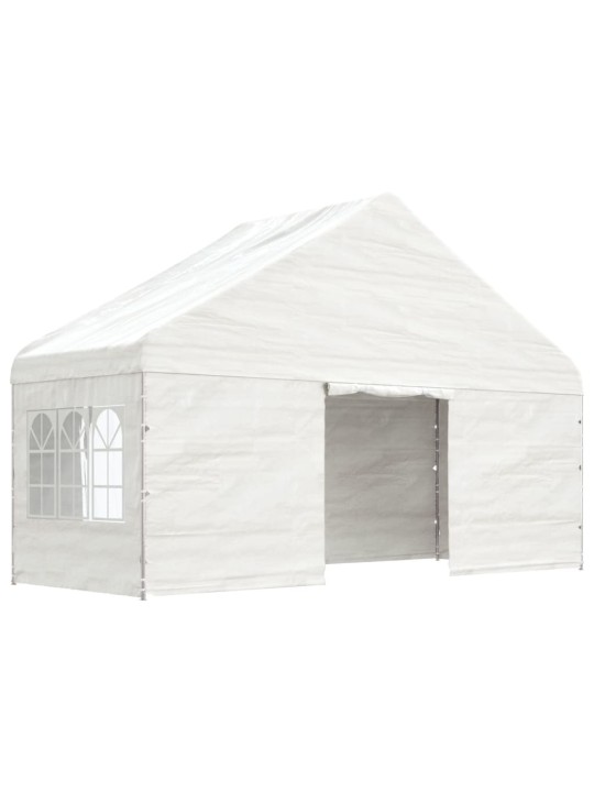 Altán se střechou bílý 17,84 x 5,88 x 3,75 m polyethylen