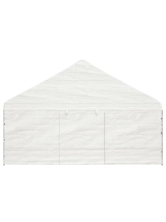 Altán se střechou bílý 17,84 x 5,88 x 3,75 m polyethylen