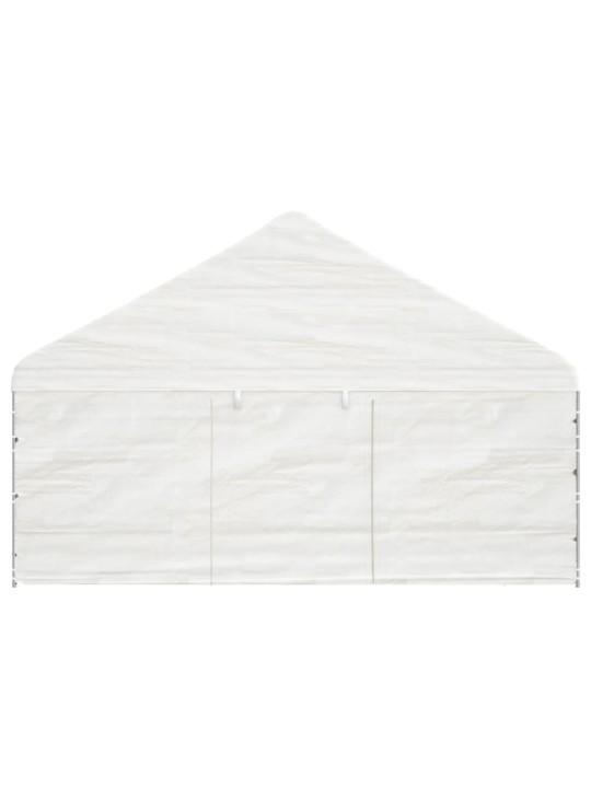 Altán se střechou bílý 20,07 x 5,88 x 3,75 m polyethylen