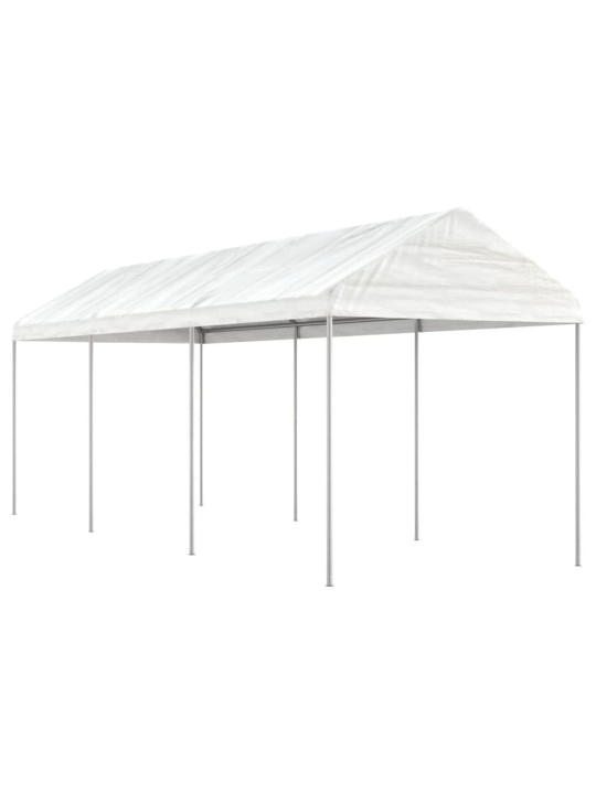 Altán se střechou bílý 6,69 x 2,28 x 2,69 m polyethylen