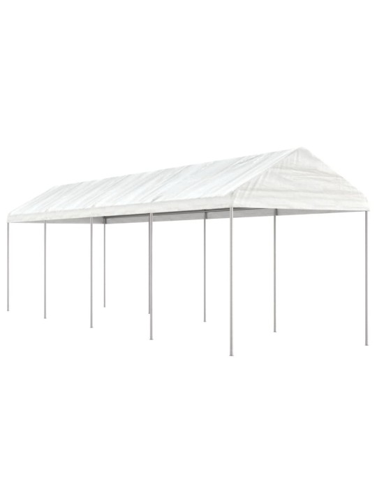 Altán se střechou bílý 8,92 x 2,28 x 2,69 m polyethylen