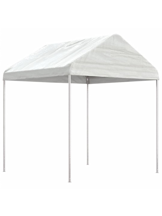 Altán se střechou bílý 11,15 x 2,28 x 2,69 m polyethylen