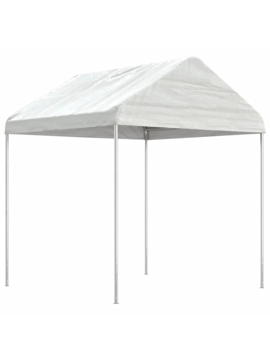 Altán se střechou bílý 11,15 x 2,28 x 2,69 m polyethylen