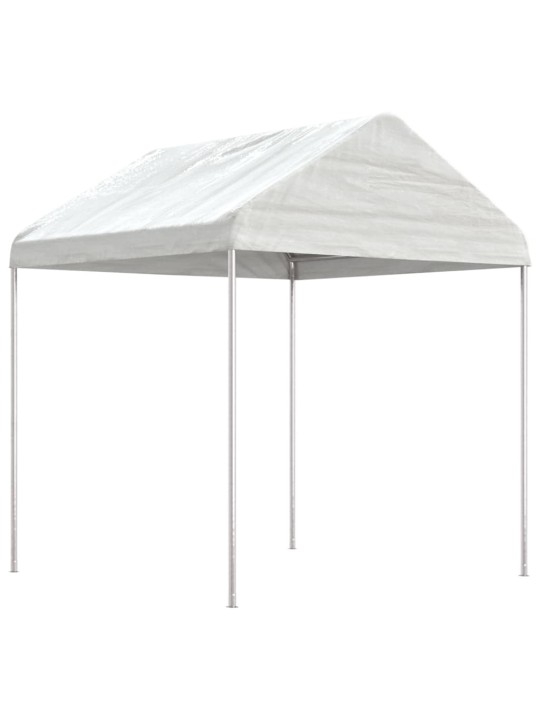 Altán se střechou bílý 15,61 x 2,28 x 2,69 m polyethylen