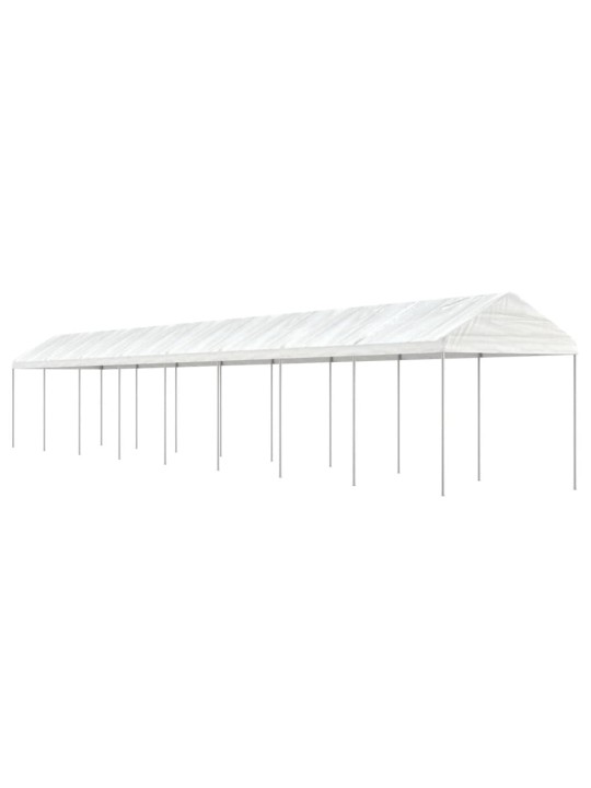 Altán se střechou bílý 17,84 x 2,28 x 2,69 m polyethylen