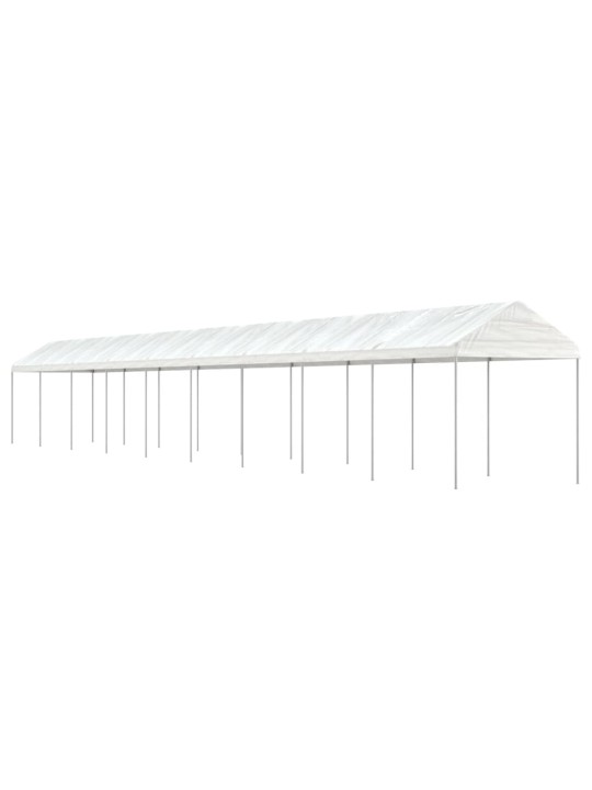Altán se střechou bílý 20,07 x 2,28 x 2,69 m polyethylen