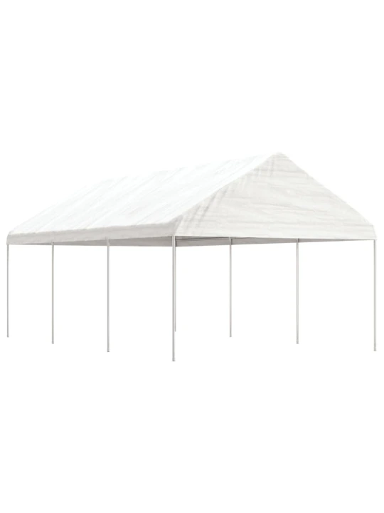 Altán se střechou bílý 6,69 x 4,08 x 3,22 m polyethylen