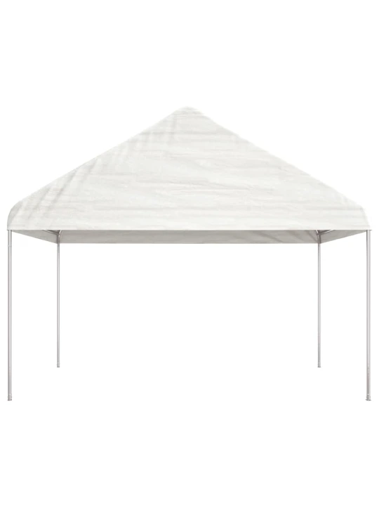 Altán se střechou bílý 6,69 x 4,08 x 3,22 m polyethylen
