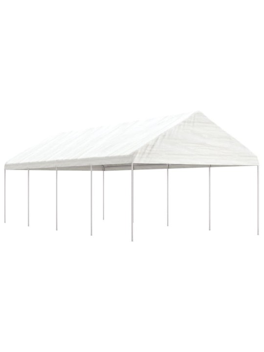 Altán se střechou bílý 8,92 x 4,08 x 3,22 m polyethylen