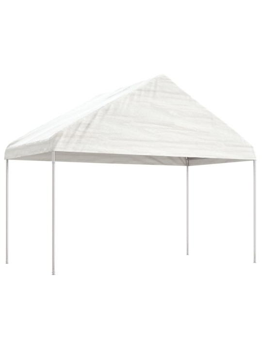 Altán se střechou bílý 8,92 x 4,08 x 3,22 m polyethylen