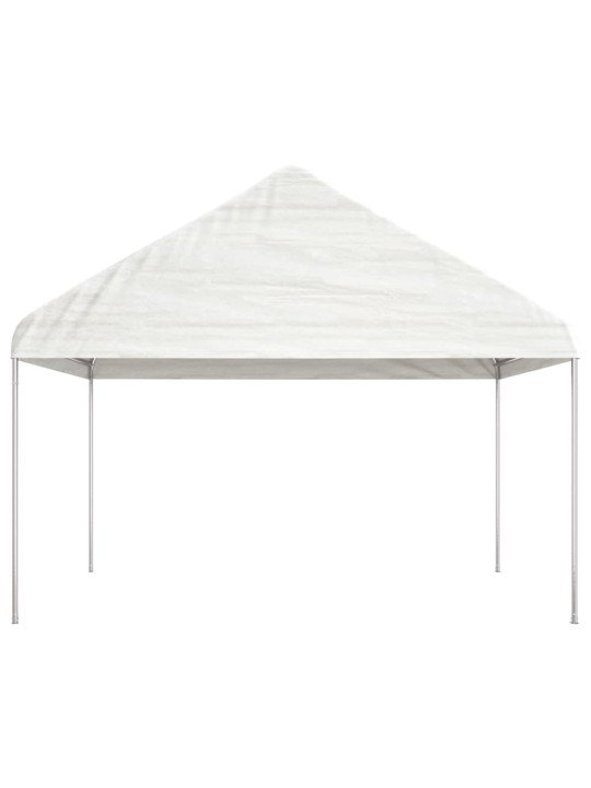Altán se střechou bílý 8,92 x 4,08 x 3,22 m polyethylen