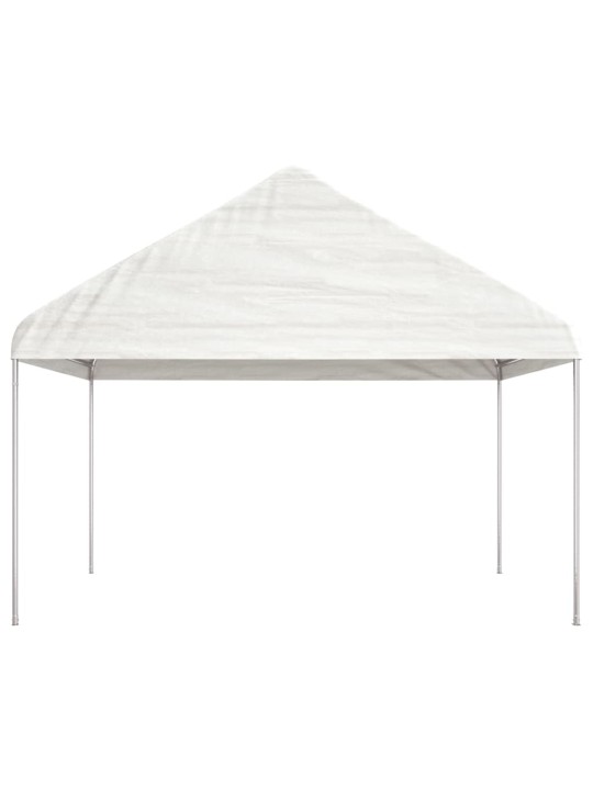 Altán se střechou bílý 11,15 x 4,08 x 3,22 m polyethylen