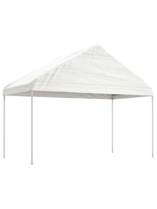 Altán se střechou bílý 13,38 x 4,08 x 3,22 m polyethylen