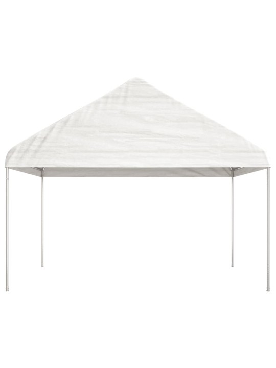 Altán se střechou bílý 13,38 x 4,08 x 3,22 m polyethylen