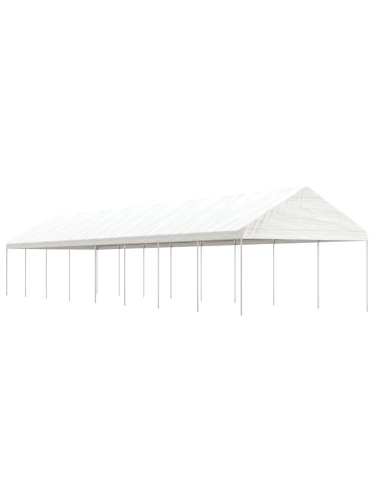 Altán se střechou bílý 17,84 x 4,08 x 3,22 m polyethylen