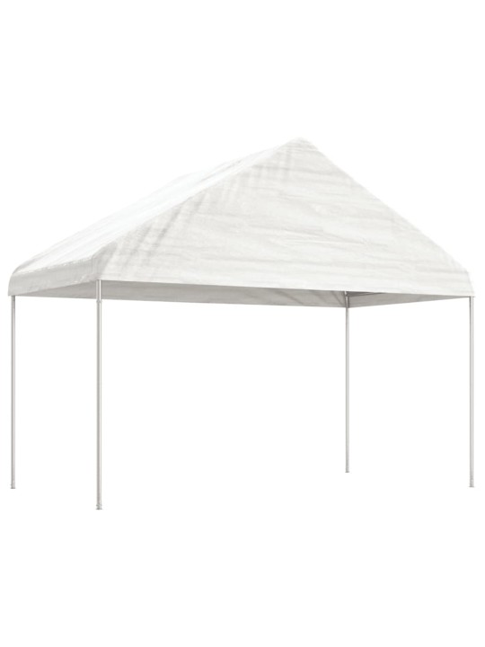 Altán se střechou bílý 17,84 x 4,08 x 3,22 m polyethylen