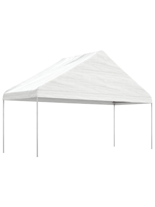 Altán se střechou bílý 4,46 x 5,88 x 3,75 m polyethylen
