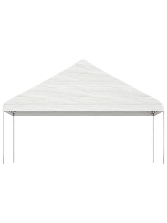 Altán se střechou bílý 4,46 x 5,88 x 3,75 m polyethylen