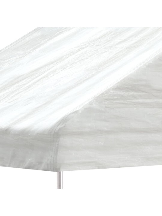Altán se střechou bílý 4,46 x 5,88 x 3,75 m polyethylen