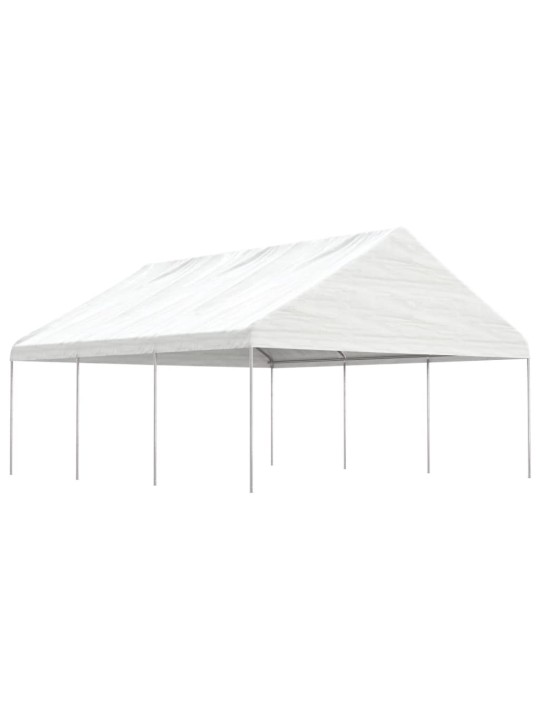 Altán se střechou bílý 6,69 x 5,88 x 3,75 m polyethylen