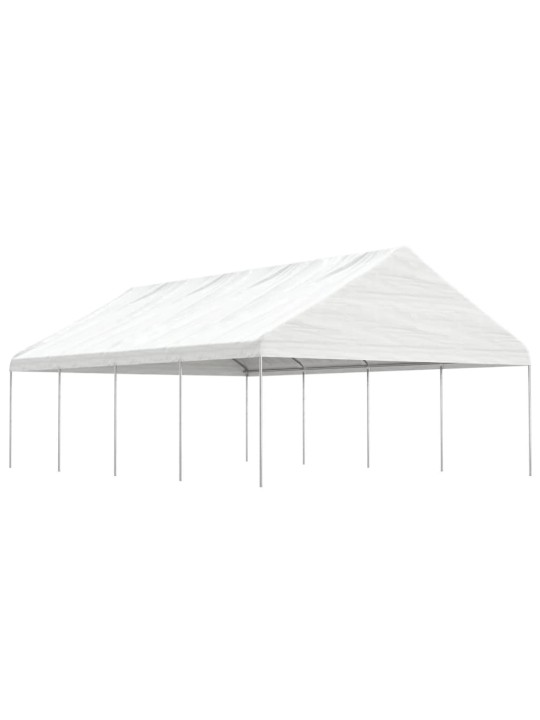 Altán se střechou bílý 8,92 x 5,88 x 3,75 m polyethylen