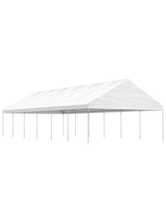 Altán se střechou bílý 13,38 x 5,88 x 3,75 m polyethylen