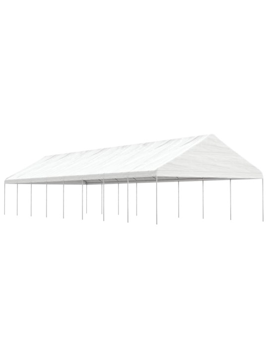 Altán se střechou bílý 17,84 x 5,88 x 3,75 m polyethylen