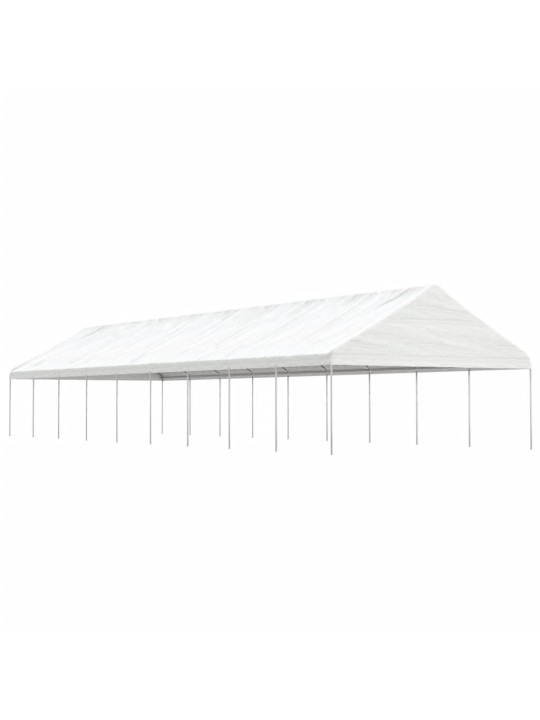 Altán se střechou bílý 20,07 x 5,88 x 3,75 m polyethylen