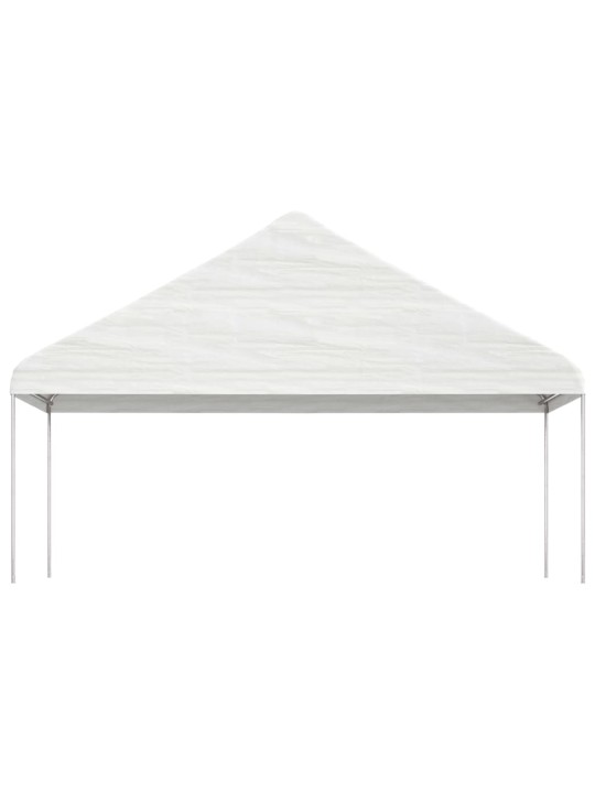 Altán se střechou bílý 20,07 x 5,88 x 3,75 m polyethylen